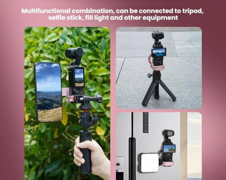 For DJI Osmo Pocket 3 BRDRC Magnetic Expandable Phone Holder Cold Shoe Mount