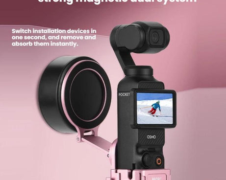 For DJI Osmo Pocket 3 BRDRC Magnetic Expandable Phone Holder Cold Shoe Mount