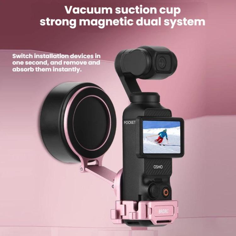 For DJI Osmo Pocket 3 BRDRC Magnetic Expandable Phone Holder Cold Shoe Mount