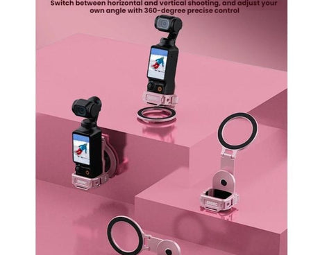 For DJI Osmo Pocket 3 BRDRC Magnetic Expandable Phone Holder Cold Shoe Mount