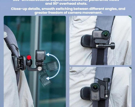 For DJI/GoPro/Insta360 Backpack Shoulder Strap Camera Mount