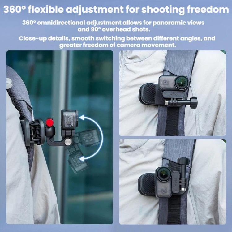 For DJI/GoPro/Insta360 Backpack Shoulder Strap Camera Mount