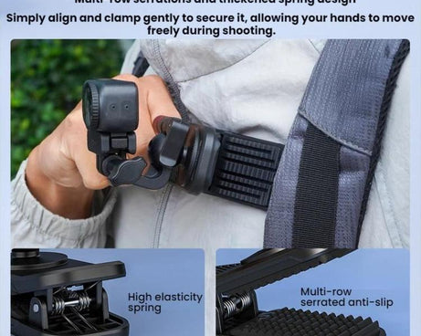 For DJI/GoPro/Insta360 Backpack Shoulder Strap Camera Mount