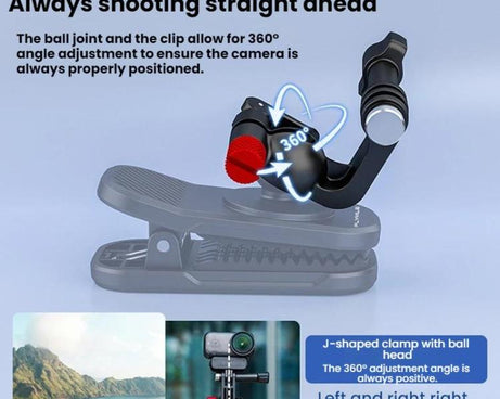 For DJI/GoPro/Insta360 Backpack Shoulder Strap Camera Mount