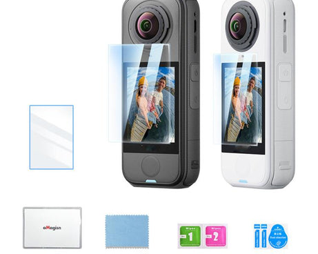 For Insta360 X4 Air aMagisn Tempered Glass Screen Protector HD Anti-Scratch 9H Hardness Lens Film