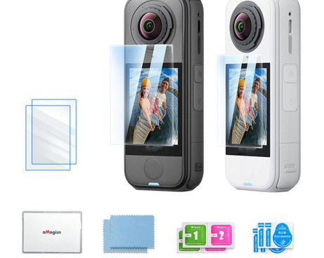 For Insta360 X4 Air aMagisn Tempered Glass Screen Protector HD Anti-Scratch 9H Hardness Lens Film