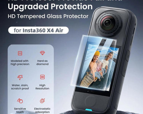 For Insta360 X4 Air aMagisn Tempered Glass Screen Protector HD Anti-Scratch 9H Hardness Lens Film