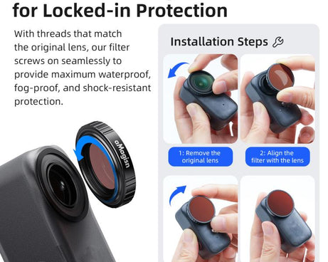 For DJI Osmo Nano aMagisn Waterproof Lens Filter, UV, CPL, ND8+ND16+ND32+ND64, CPL+ND8+ND16+ND32, Mist 1/4