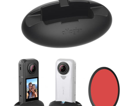 For Insta360 X4 Air/X3 aMagisn Silicone Mount Holder Base Car Dashboard & Desk Stand