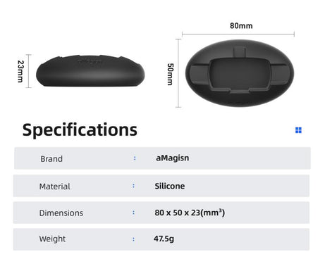 For Insta360 X4 Air/X3 aMagisn Silicone Mount Holder Base Car Dashboard & Desk Stand