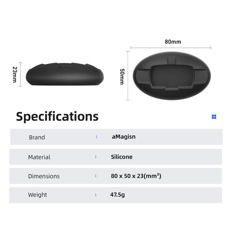 For Insta360 X4 Air/X3 aMagisn Silicone Mount Holder Base Car Dashboard & Desk Stand