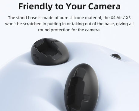 For Insta360 X4 Air/X3 aMagisn Silicone Mount Holder Base Car Dashboard & Desk Stand