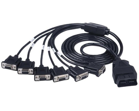 OBD2 Male To 6 DB9 Female Adapter Diagnostic Tool Connection Cable, Male To 6 DB9 Female
