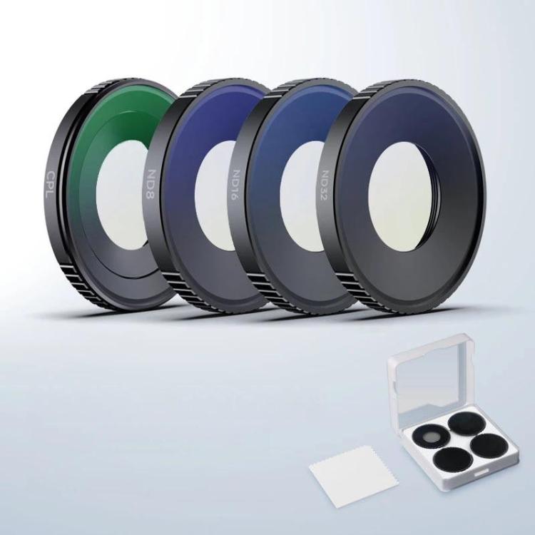 For DJI Osmo Action 6 Camera 4-In-1 Filter Kit CPL/ND8/ND16/ND32 Lens Filters