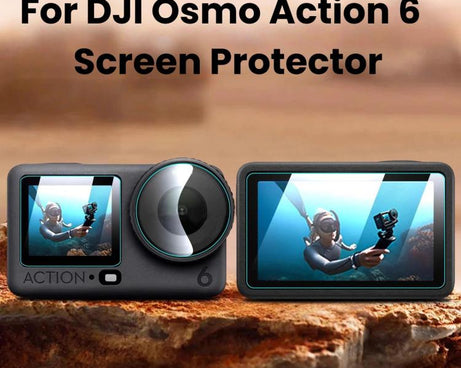 For DJI Osmo Action 6 Tempered Glass Screen Protector HD Clear Lens Film Kit