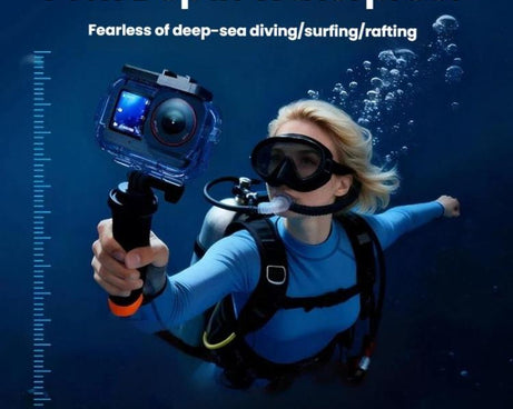 For DJI Osmo Action 6 Waterproof Case 70m IPX8 Dive Housing with Dual Cold Shoe