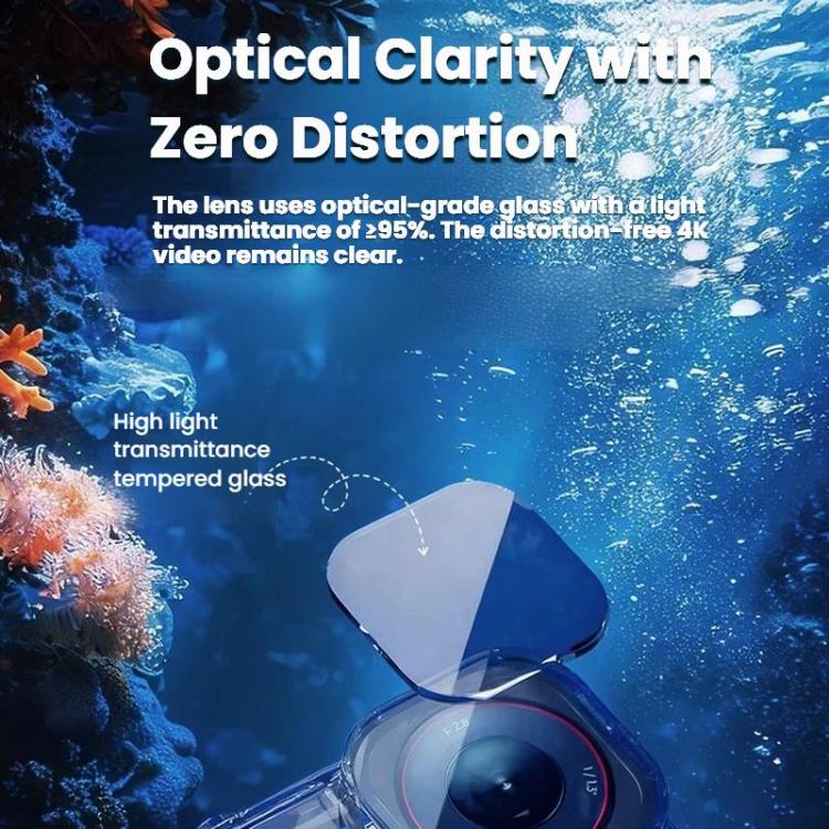 For DJI Osmo Action 6 Waterproof Case 70m IPX8 Dive Housing with Dual Cold Shoe