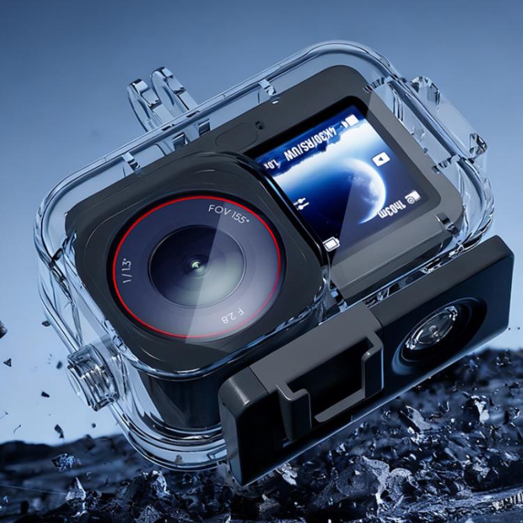 For DJI Osmo Action 6 Waterproof Case 70m IPX8 Dive Housing with Dual Cold Shoe
