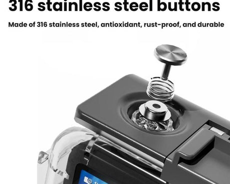 For DJI Osmo Action 6 Waterproof Case 70m IPX8 Dive Housing with Dual Cold Shoe