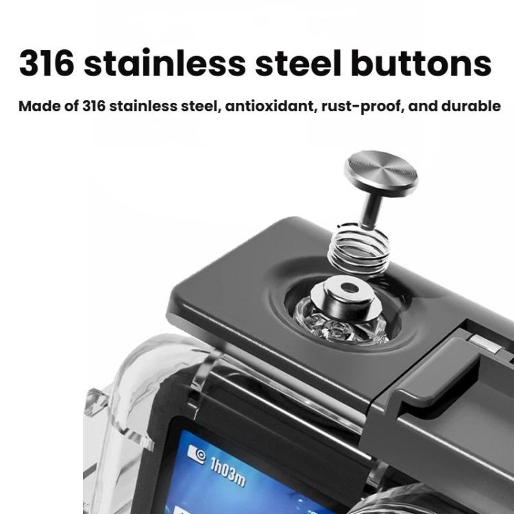 For DJI Osmo Action 6 Waterproof Case 70m IPX8 Dive Housing with Dual Cold Shoe