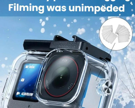 For DJI Osmo Action 6 Waterproof Case 70m IPX8 Dive Housing with Dual Cold Shoe