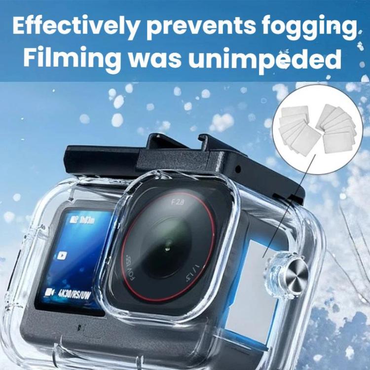 For DJI Osmo Action 6 Waterproof Case 70m IPX8 Dive Housing with Dual Cold Shoe