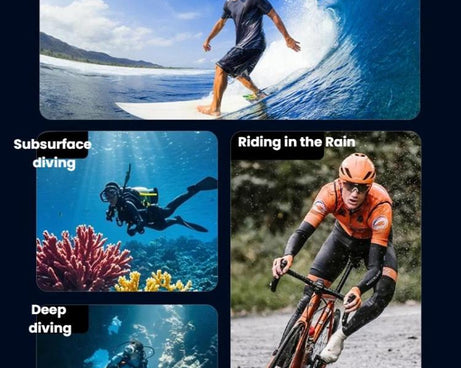 For DJI Osmo Action 6 Waterproof Case 70m IPX8 Dive Housing with Dual Cold Shoe