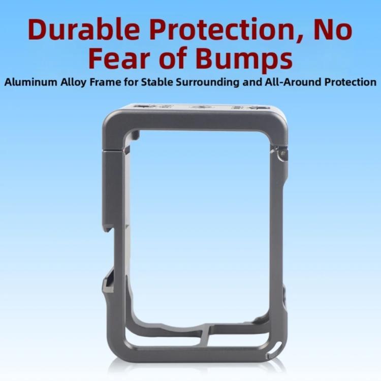 For DJI Osmo Action 6 Metal Extension Cage Protective Frame with Cold Shoe Mount