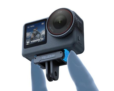 For DJI Osmo Action 6 TELESIN Magnetic Quick-release Adapter Mount Two-Claw Base