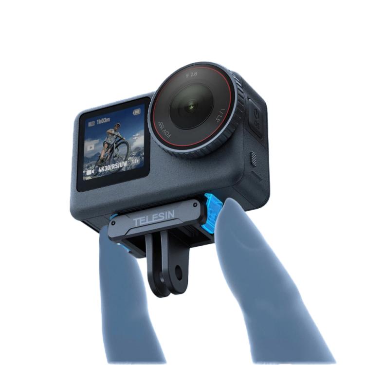 For DJI Osmo Action 6 TELESIN Magnetic Quick-release Adapter Mount Two-Claw Base