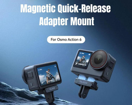 For DJI Osmo Action 6 TELESIN Magnetic Quick-release Adapter Mount Two-Claw Base