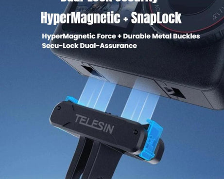 For DJI Osmo Action 6 TELESIN Magnetic Quick-release Adapter Mount Two-Claw Base