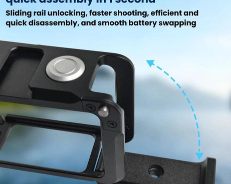 kozzo DJ101 Metal Rabbit Cage Sports Camera Dual Opening Aluminum Alloy Expanding Protective Bezel