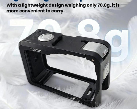 kozzo DJ101 Metal Rabbit Cage Sports Camera Dual Opening Aluminum Alloy Expanding Protective Bezel