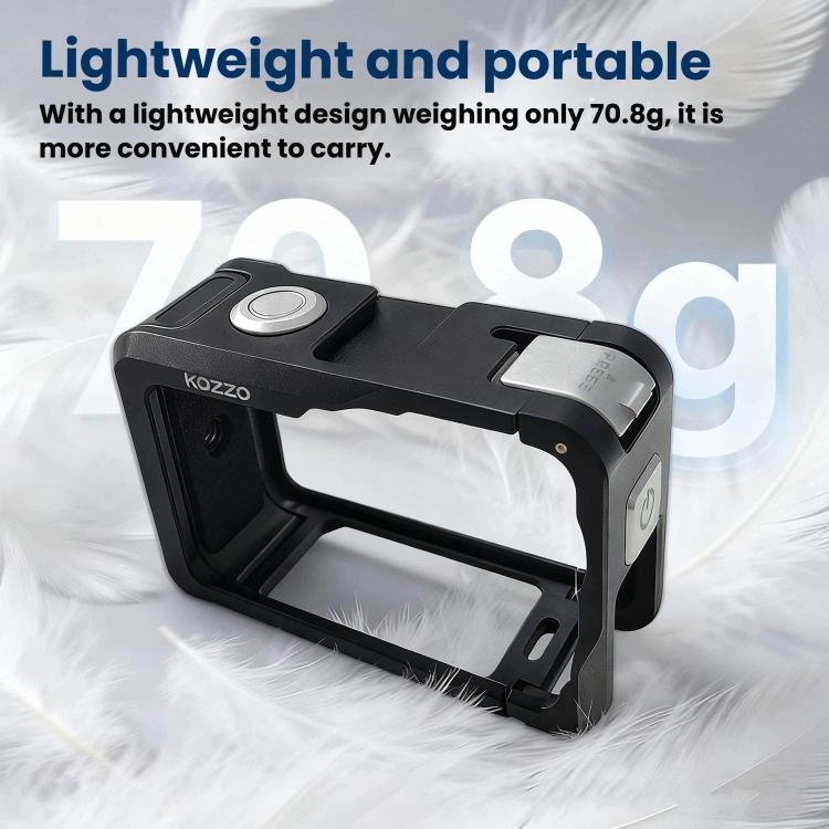 kozzo DJ101 Metal Rabbit Cage Sports Camera Dual Opening Aluminum Alloy Expanding Protective Bezel