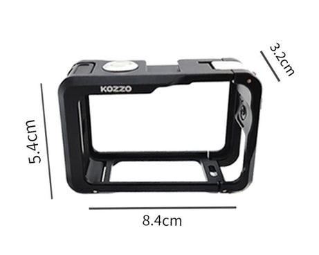 kozzo DJ101 Metal Rabbit Cage Sports Camera Dual Opening Aluminum Alloy Expanding Protective Bezel