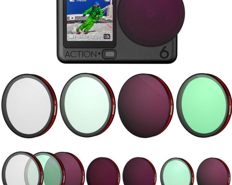 For DJI Osmo Action 6 BRDRC Lens Filter Accessories, UV, CPL, ND16, Black Diffusion, UV+CPL+ND16, CPL+ND16+ND32+ND64
