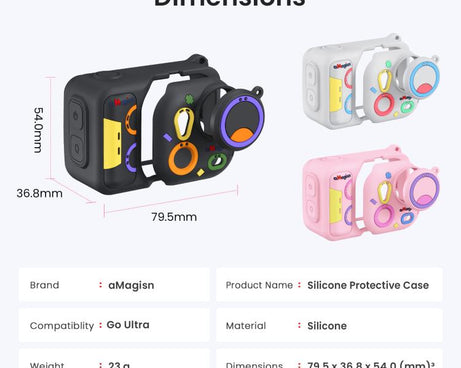 For Insta360 Go Ultra aMagisn Colorful Silicone Case Fun Durable Camera Skin Cover