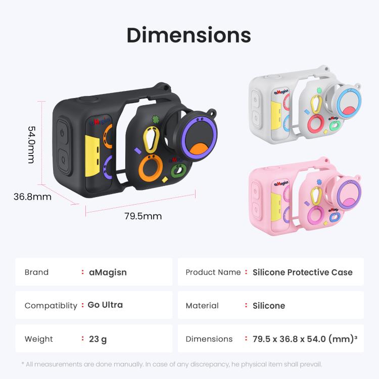 For Insta360 Go Ultra aMagisn Colorful Silicone Case Fun Durable Camera Skin Cover