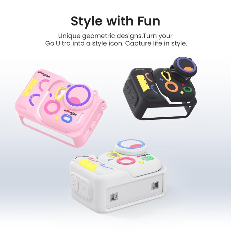 For Insta360 Go Ultra aMagisn Colorful Silicone Case Fun Durable Camera Skin Cover