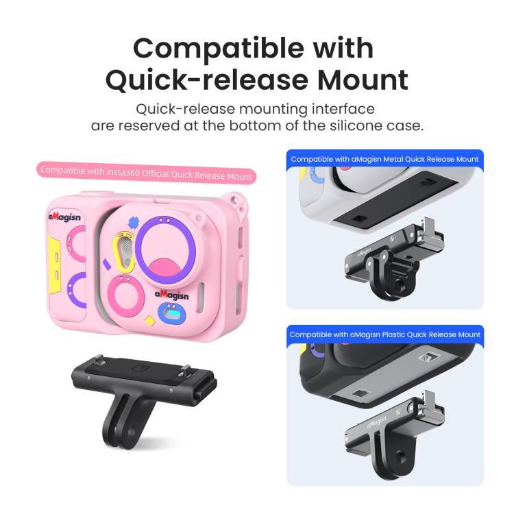 For Insta360 Go Ultra aMagisn Colorful Silicone Case Fun Durable Camera Skin Cover