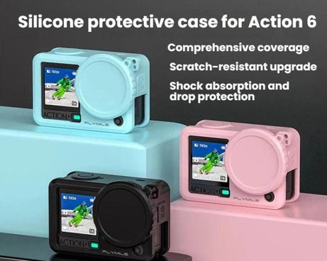 For DJI Osmo Action 6 Flymile Action Camera Lens Shockproof Silicone Case