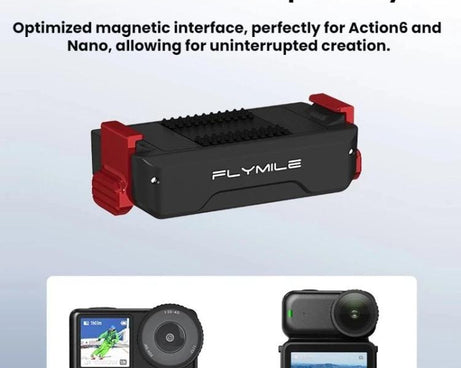 DJI Osmo Action 6 / Nano Flymile Magnetic Quick-Release Base 1/4 Expansion Adapter, For DJI Osmo Action 6 / Nano
