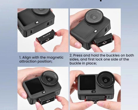 DJI Osmo Action 6 / Nano Flymile Magnetic Quick-Release Base 1/4 Expansion Adapter, For DJI Osmo Action 6 / Nano