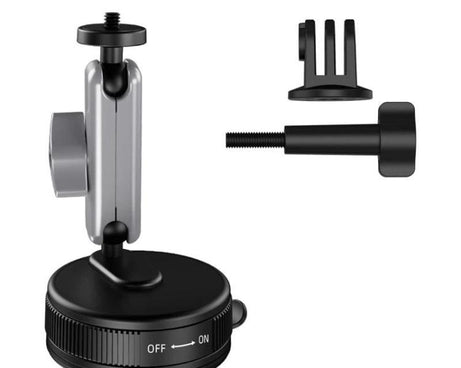 Flymile Car Suction Cup Mount For DJI Osmo Pocket 3 / Osmo Action 6 / 5 Pro