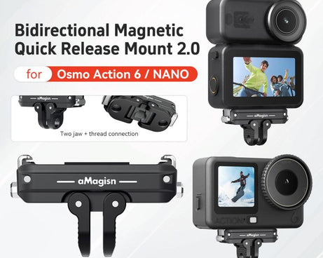 For DJI Osmo Action 6/Nano aMagisn Bidirectional Magnetic Quick Release Adapter  2.0