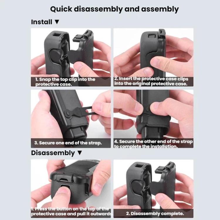 For DJI Osmo Pocket 3 BRDRC Screen Cover Shockproof Protective Case
