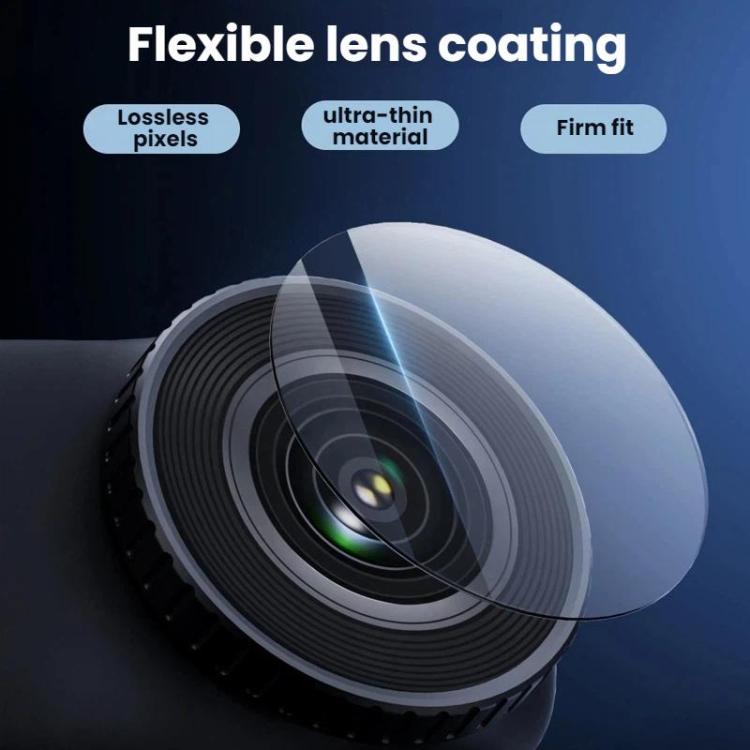 For DJI Osmo Nano TELESIN Tempered Glass Screen Protector + Camera Lens Soft Film