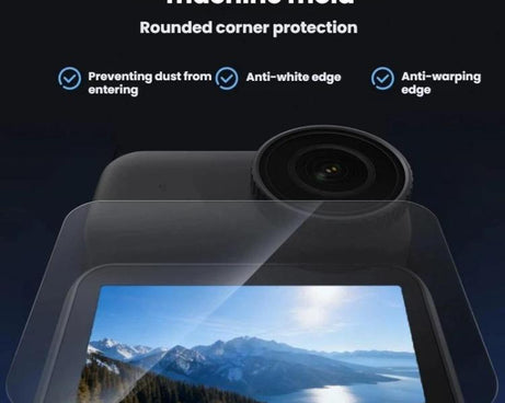 For DJI Osmo Nano TELESIN Tempered Glass Screen Protector + Camera Lens Soft Film