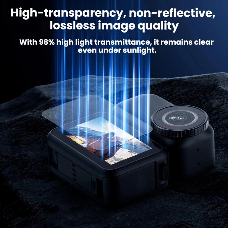 For DJI Osmo Nano TELESIN Tempered Glass Screen Protector + Camera Lens Soft Film